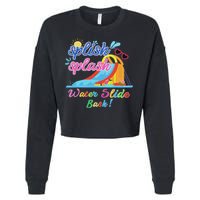 Splish Splash Bash Waterslide Summer Pool Birthday Party Cropped Pullover Crew