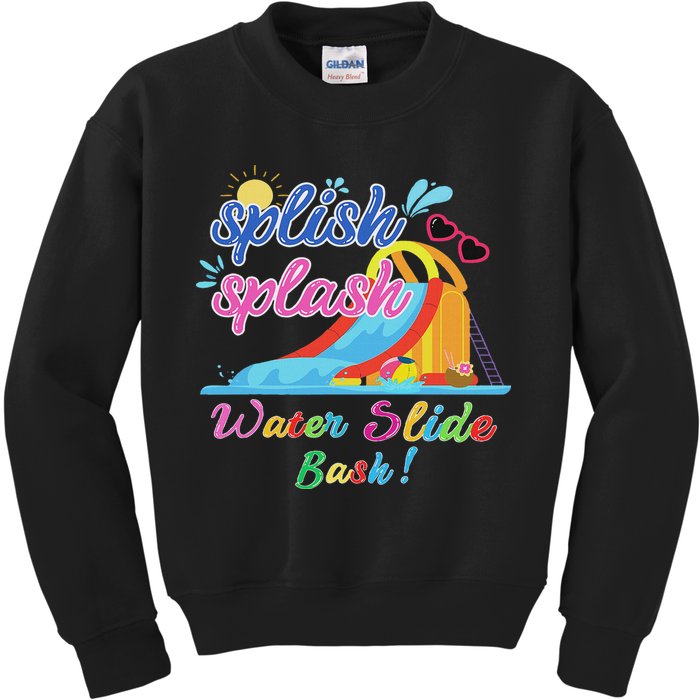 Splish Splash Bash Waterslide Summer Pool Birthday Party Kids Sweatshirt