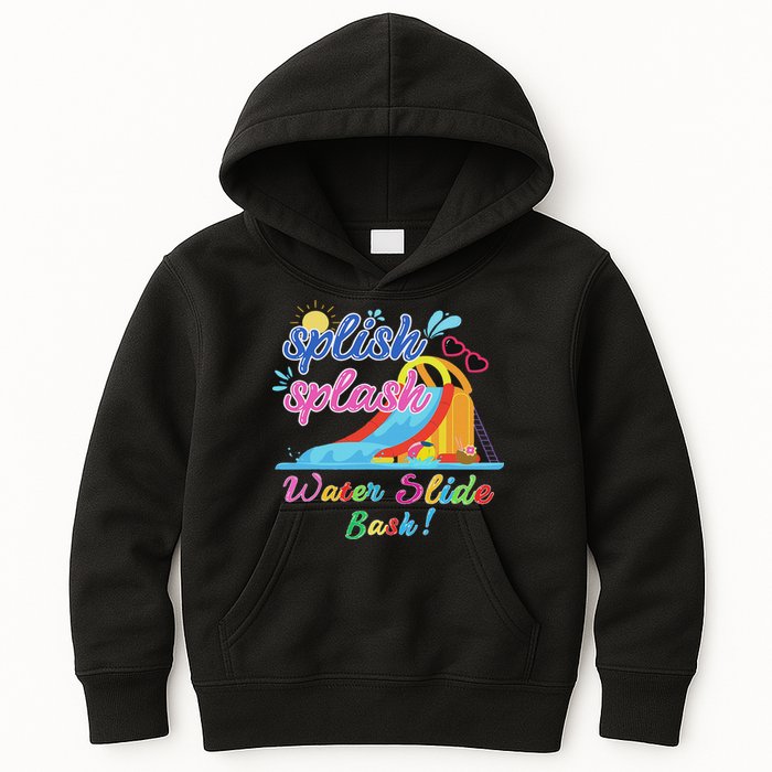 Splish Splash Bash Waterslide Summer Pool Birthday Party Kids Hoodie