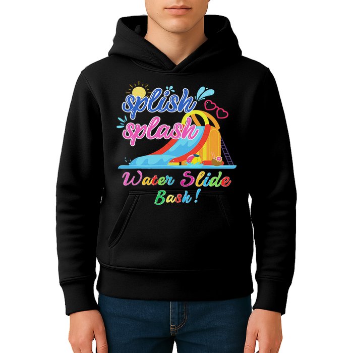 Splish Splash Bash Waterslide Summer Pool Birthday Party Kids Hoodie