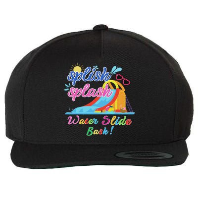 Splish Splash Bash Waterslide Summer Pool Birthday Party Wool Snapback Cap