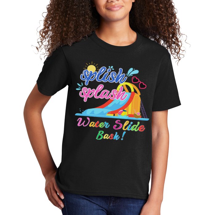 Splish Splash Bash Waterslide Summer Pool Birthday Party Kids T-Shirt