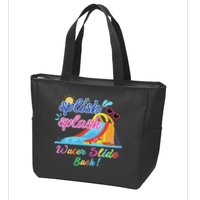 Splish Splash Bash Waterslide Summer Pool Birthday Party Zip Tote Bag