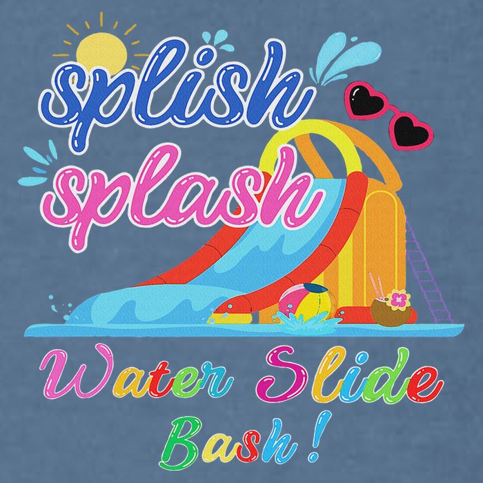Splish Splash Bash Waterslide Summer Pool Birthday Party Garment-Dyed Sweatshirt