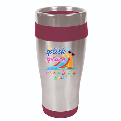 Splish Splash Bash Waterslide Summer Pool Birthday Party 16oz Travel Tumbler