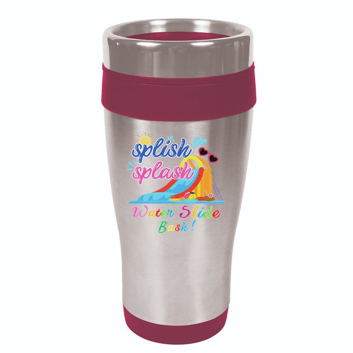 Splish Splash Bash Waterslide Summer Pool Birthday Party 16oz Travel Tumbler