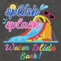 Splish Splash Bash Waterslide Summer Pool Birthday Party Vector Backpack