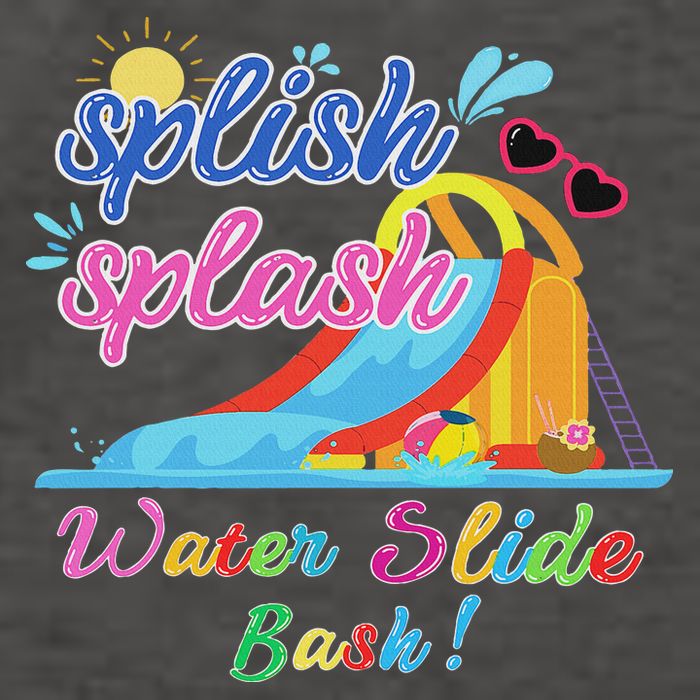 Splish Splash Bash Waterslide Summer Pool Birthday Party Vector Backpack