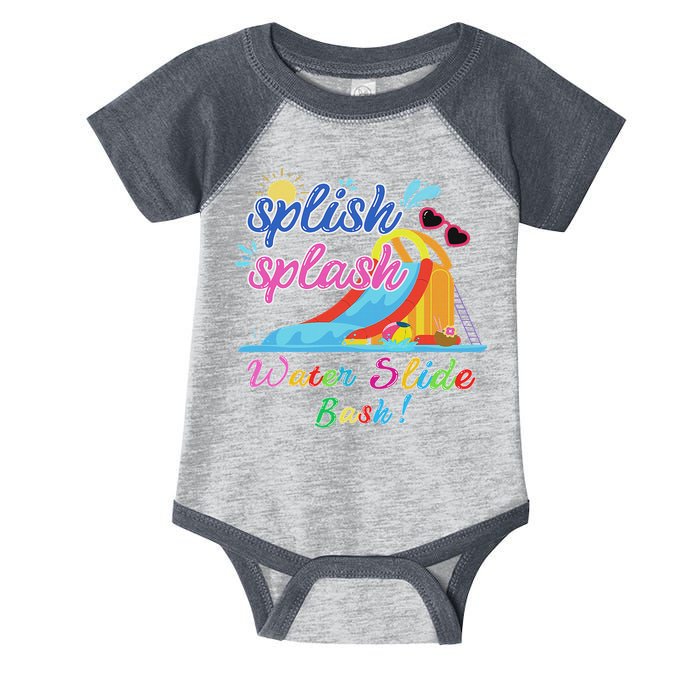 Splish Splash Bash Waterslide Summer Pool Birthday Party Infant Baby Jersey Bodysuit