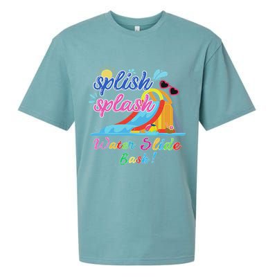 Splish Splash Bash Waterslide Summer Pool Birthday Party Sueded Cloud Jersey T-Shirt