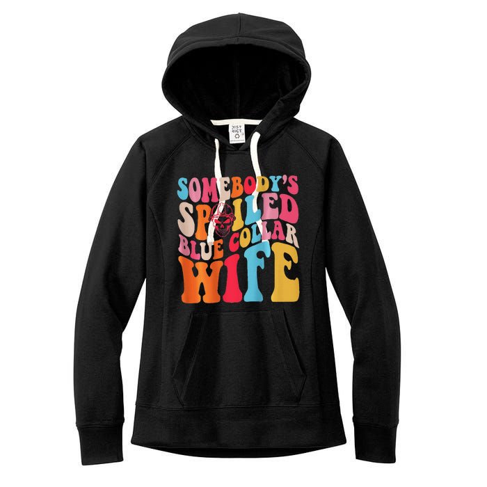 SomebodyS Spoiled Blue Collar Wife Both Sided Women's Fleece Hoodie