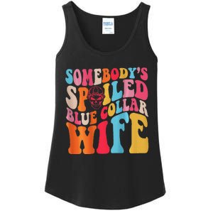 SomebodyS Spoiled Blue Collar Wife Both Sided Ladies Essential Tank