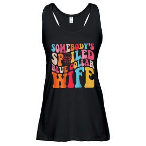 SomebodyS Spoiled Blue Collar Wife Both Sided Ladies Essential Flowy Tank