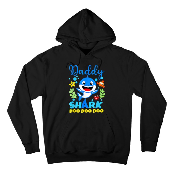 Shark Shirt Birthday  Dad  Daddy Birthday Kid Family Hoodie