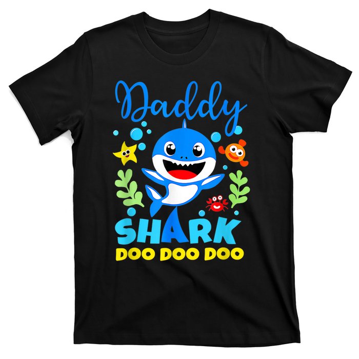 Shark Shirt Birthday  Dad  Daddy Birthday Kid Family T-Shirt