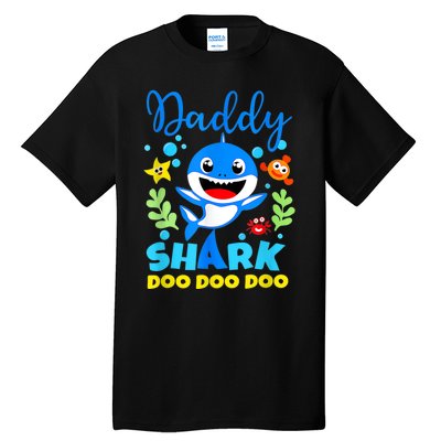 Shark Shirt Birthday  Dad  Daddy Birthday Kid Family Tall T-Shirt