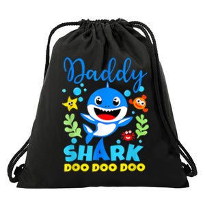 Shark Shirt Birthday  Dad  Daddy Birthday Kid Family Drawstring Bag