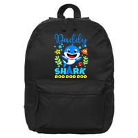 Shark Shirt Birthday  Dad  Daddy Birthday Kid Family 16 in Basic Backpack