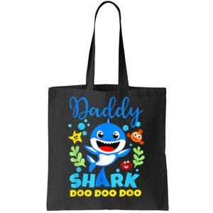 Shark Shirt Birthday  Dad  Daddy Birthday Kid Family Tote Bag