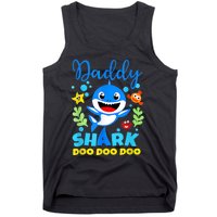 Shark Shirt Birthday  Dad  Daddy Birthday Kid Family Tank Top