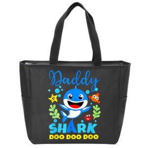 Shark Shirt Birthday  Dad  Daddy Birthday Kid Family Zip Tote Bag