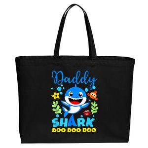 Shark Shirt Birthday  Dad  Daddy Birthday Kid Family Cotton Canvas Jumbo Tote