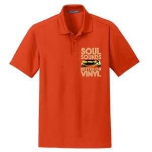 Soul Sounds Better On Vinyl Retro 70s Music Disco Funky Dry Zone Grid Polo