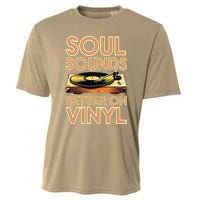 Soul Sounds Better On Vinyl Retro 70s Music Disco Funky Cooling Performance Crew T-Shirt