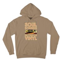 Soul Sounds Better On Vinyl Retro 70s Music Disco Funky Hoodie