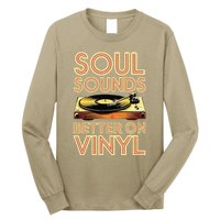 Soul Sounds Better On Vinyl Retro 70s Music Disco Funky Long Sleeve Shirt