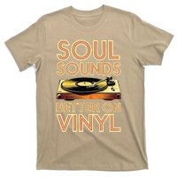 Soul Sounds Better On Vinyl Retro 70s Music Disco Funky T-Shirt