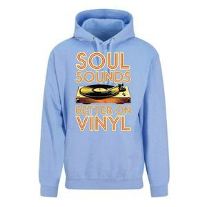 Soul Sounds Better On Vinyl Retro 70s Music Disco Funky Unisex Surf Hoodie