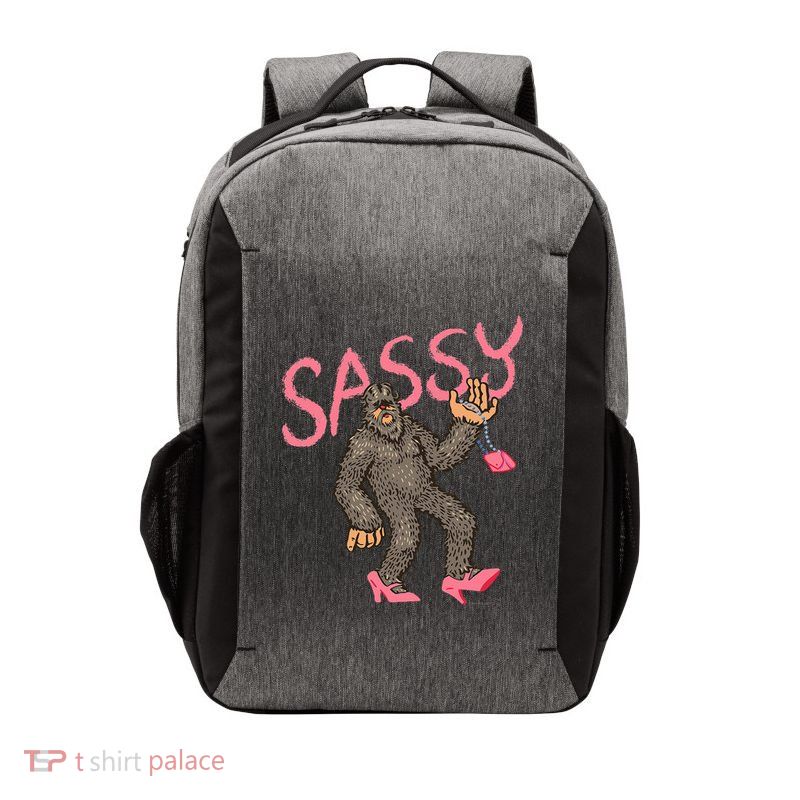 Sassy Sasquatch Bigfoot In Heels Vector Backpack