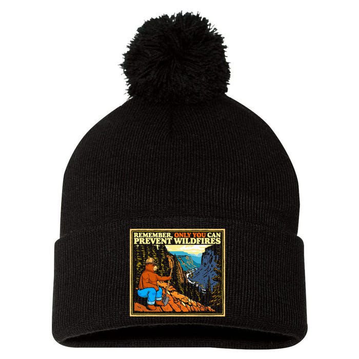 Style Smokey B.E.A.R Only You Retro Hiking Pom Pom 12in Knit Beanie