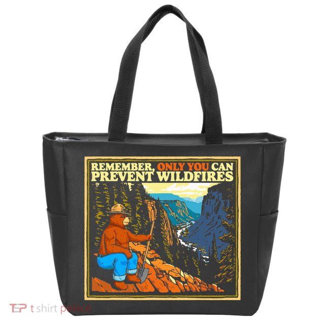 Style Smokey B.E.A.R Only You Retro Hiking Zip Tote Bag