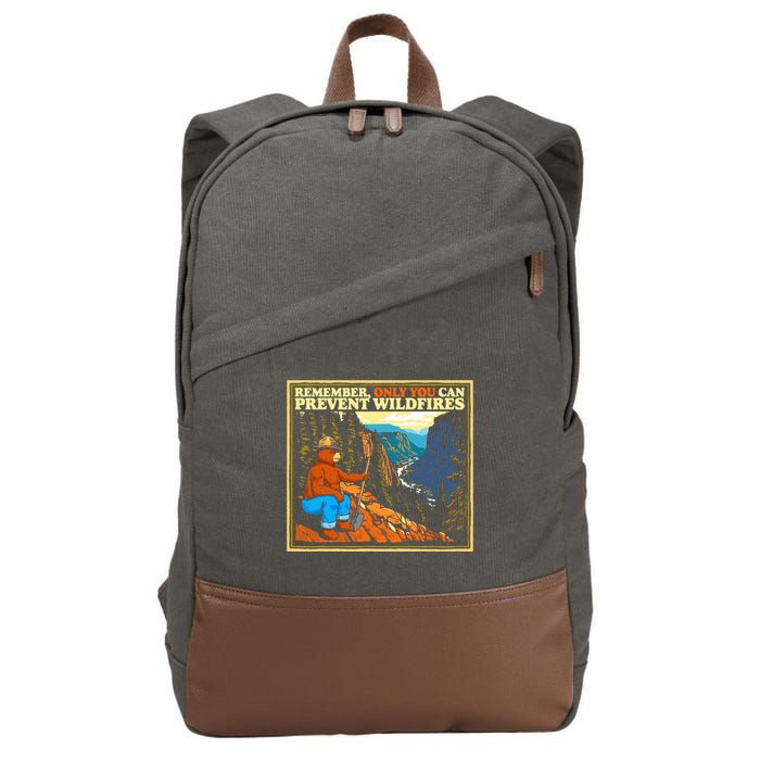 Style Smokey B.E.A.R Only You Retro Hiking Cotton Canvas Backpack