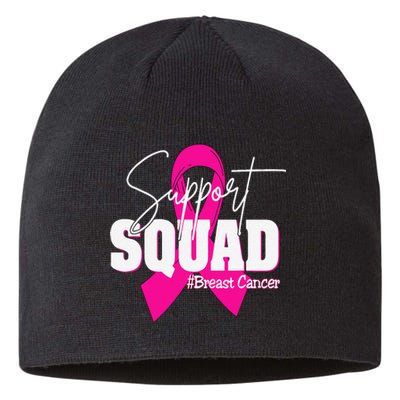 Support Squad Breast Cancer Awareness Pin.K Ribbon Sustainable Beanie