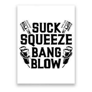 Suck Squeeze Bang Blow Funny Mechanic Poster