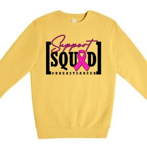 Support Squad #Breast Cancer Awareness Warrior Premium Crewneck Sweatshirt