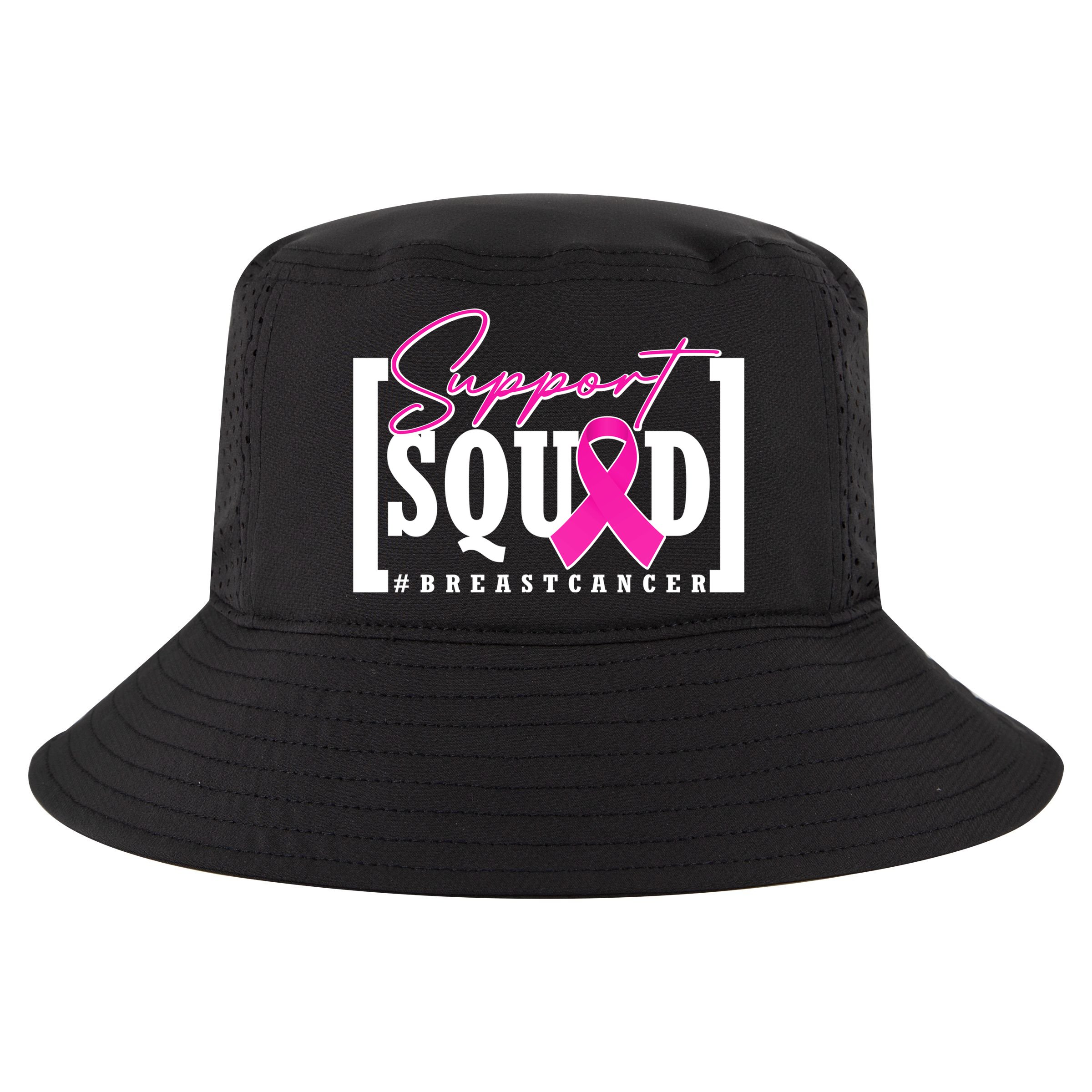 Support Squad #Breast Cancer Awareness Warrior Cool Comfort Performance Bucket Hat