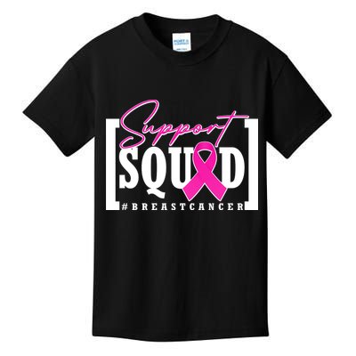 Support Squad #Breast Cancer Awareness Warrior Kids T-Shirt