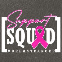 Support Squad #Breast Cancer Awareness Warrior Cotton Canvas Backpack