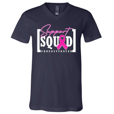 Support Squad #Breast Cancer Awareness Warrior V-Neck T-Shirt