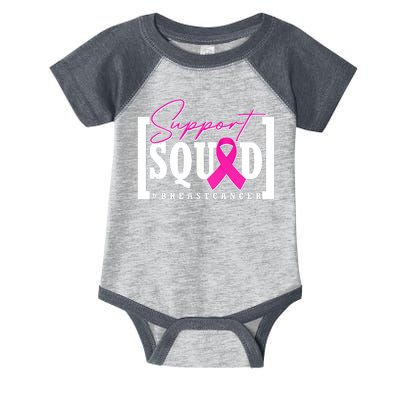 Support Squad #Breast Cancer Awareness Warrior Infant Baby Jersey Bodysuit