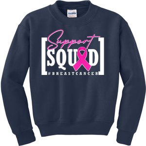 Support Squad #Breast Cancer Awareness Warrior Kids Sweatshirt