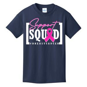 Support Squad #Breast Cancer Awareness Warrior Kids T-Shirt