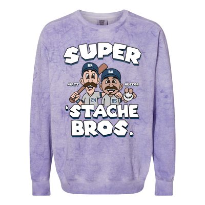 Super Stache Bros Colorblast Crewneck Sweatshirt