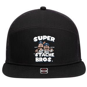 Super Stache Bros 7 Panel Mesh Trucker Snapback Hat