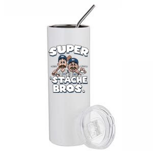 Super Stache Bros Stainless Steel Tumbler