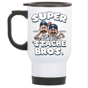 Super Stache Bros Stainless Steel Travel Mug